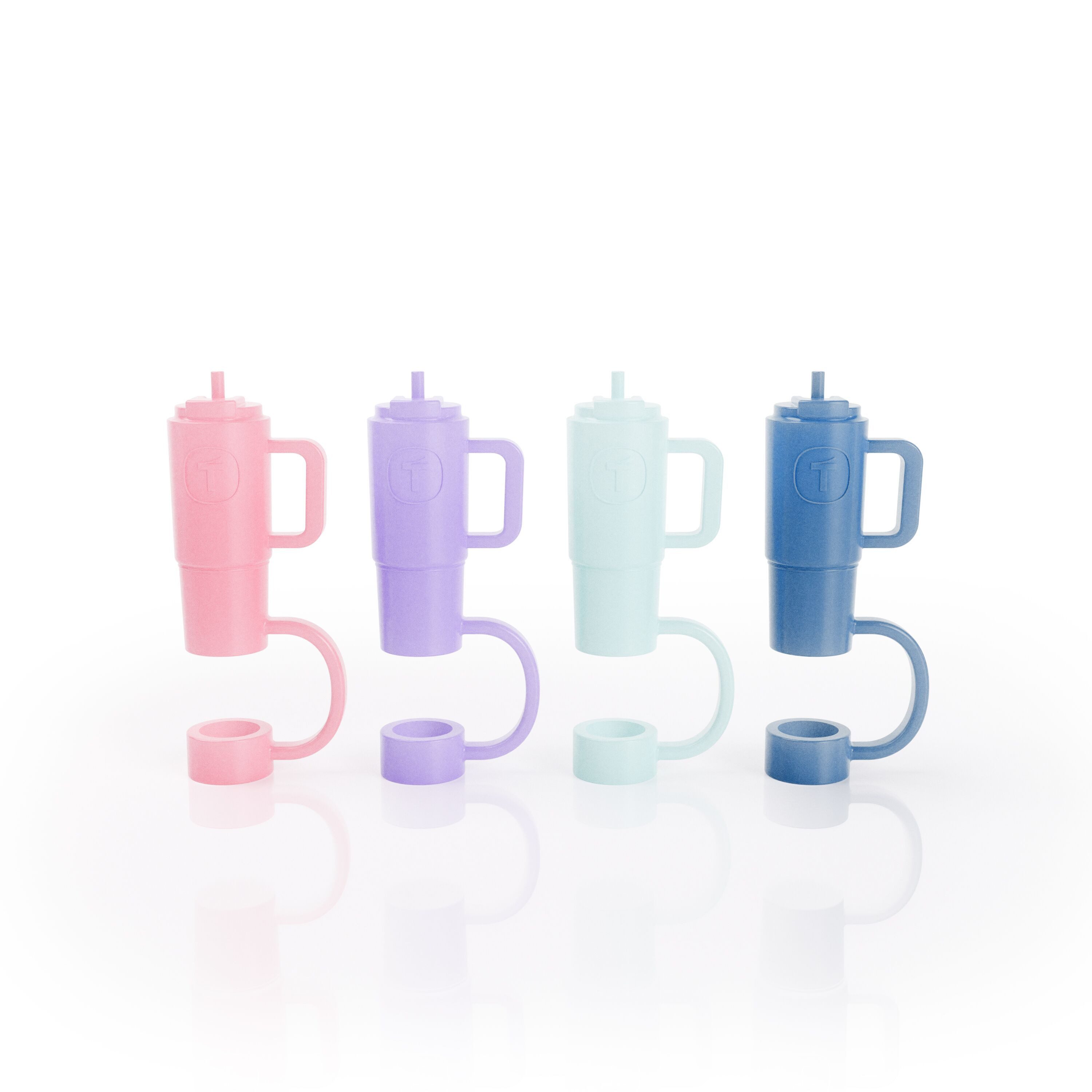 TUPPERWARE Trinkhalme Tupperware Big T Silikon-Strohhalmaufsätze – 4er-Set
