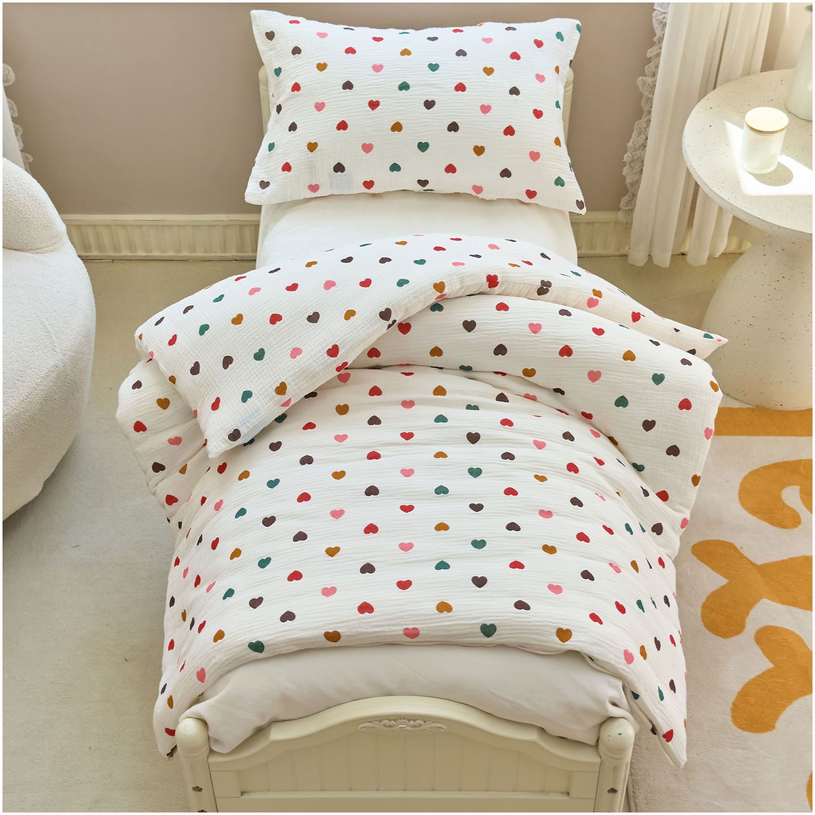 KEAYOO Kinderbettwäsche Muslin Bettwäsche Baumwolle Double Gauze, 2 teilig, günstig online kaufen