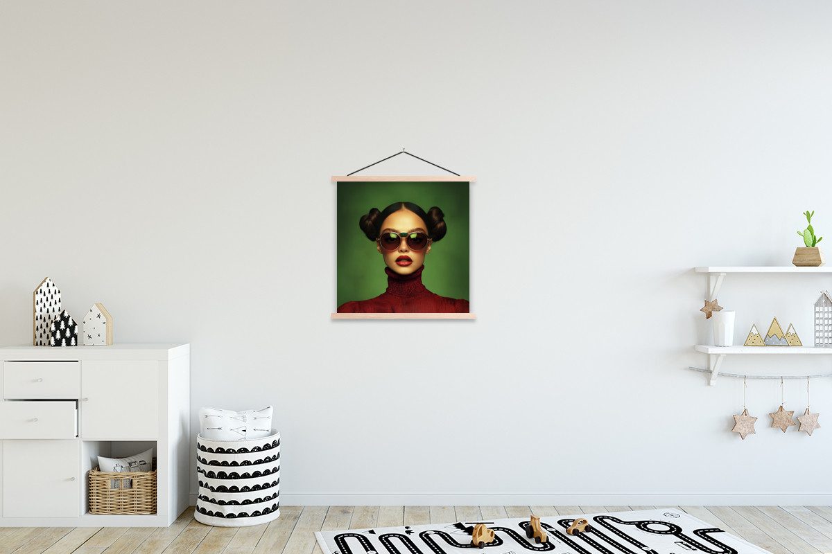 MuchoWow Poster Frau - Grün - günstig online kaufen