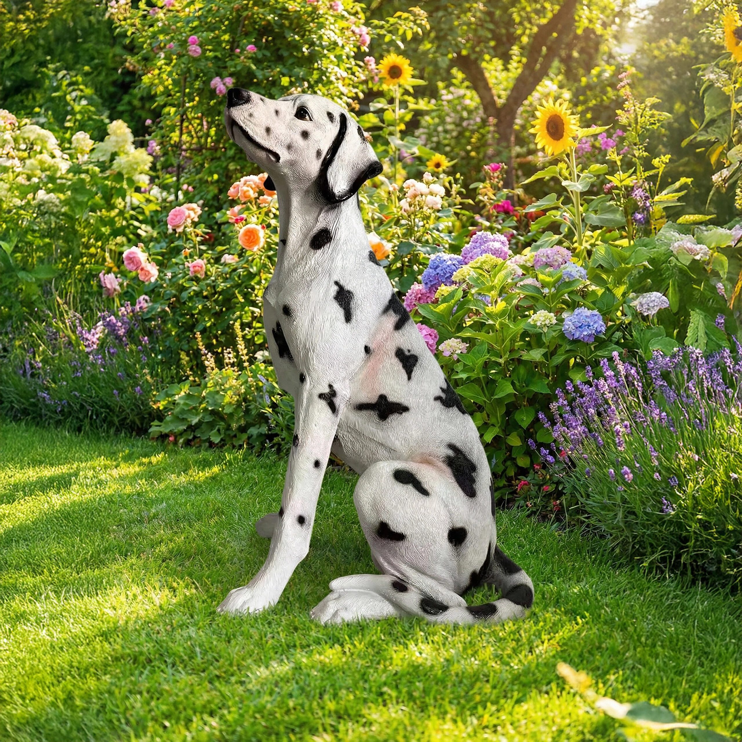 relaxdays Gartenfigur Hund, Dalmatiner
