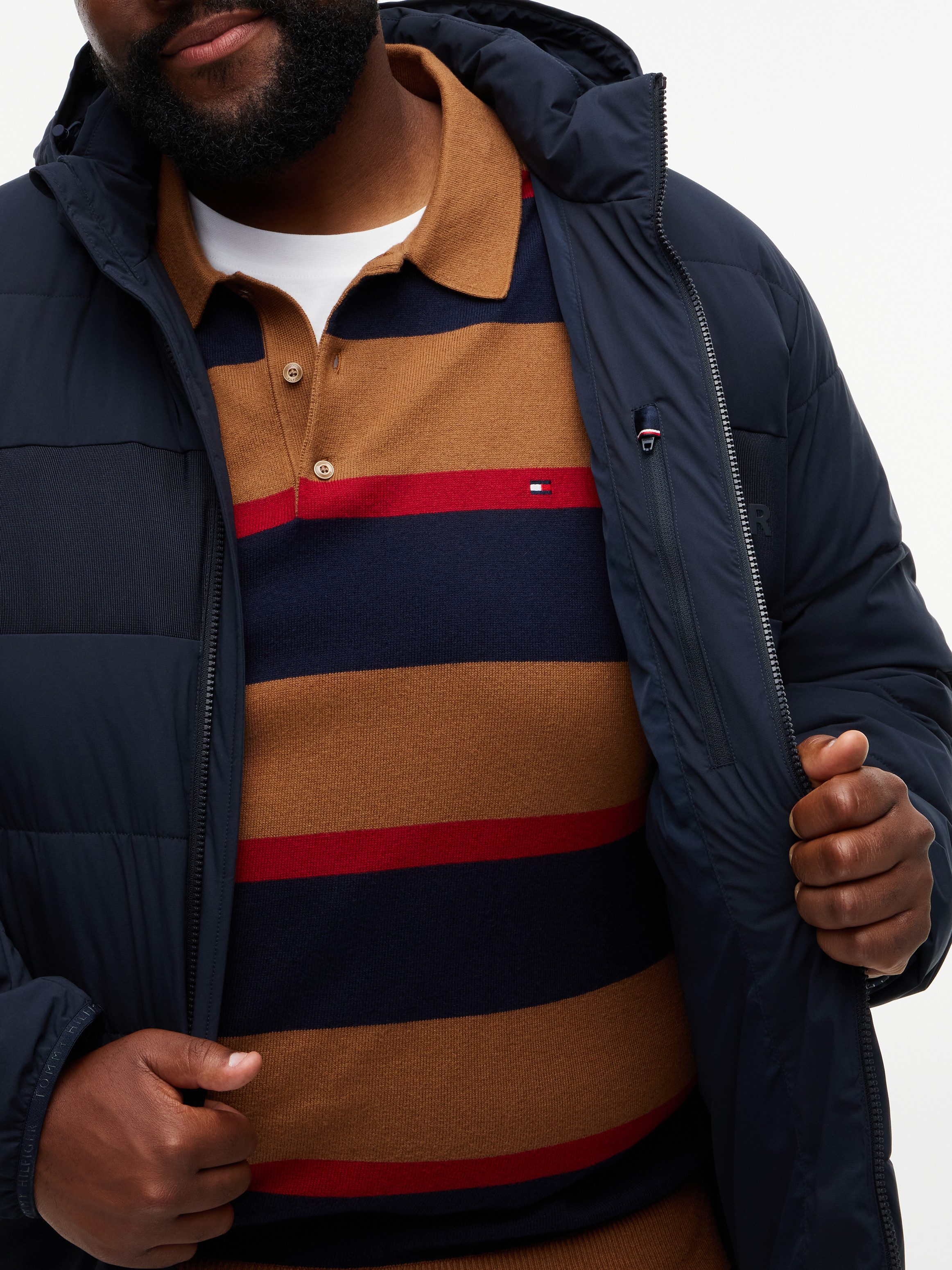 Tommy Hilfiger Big & Tall Steppjacke BT-DETACH HOODED BRANDED Große Größen, normale Passform