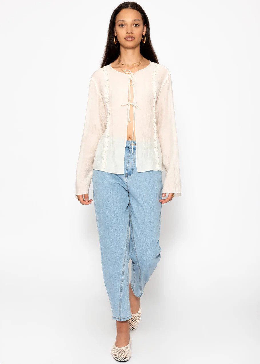 SASSYCLASSY 5-Pocket-Jeans Highwaist Jeans mit Ziernaht günstig online kaufen