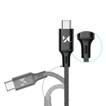 Wozinsky USB Ladekabel Schnellladekabel - USB Typ C 2.4A 2m Schwarz Smartphone-Kabel, (200 cm)