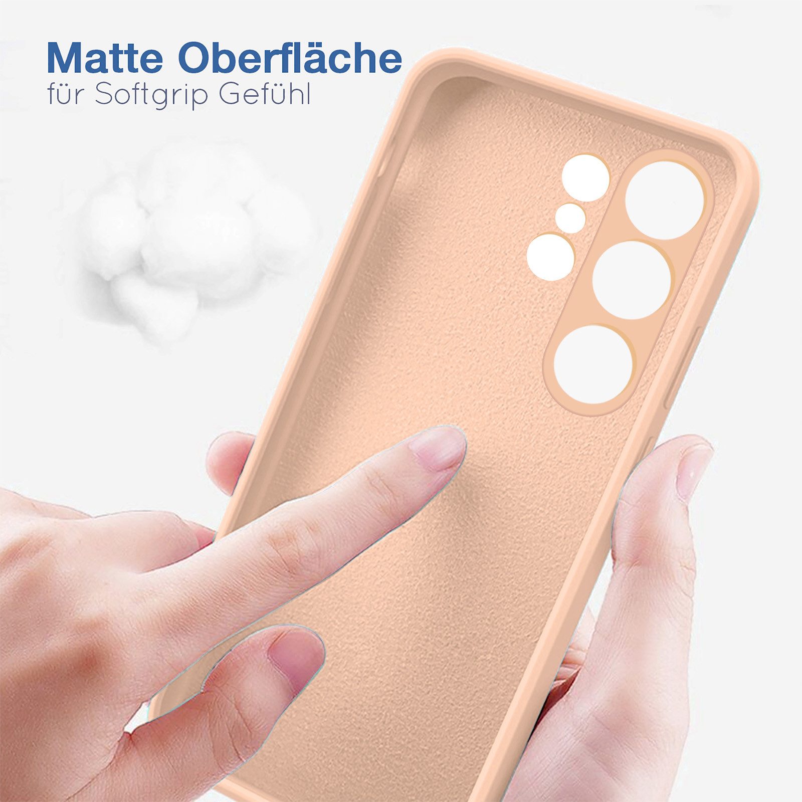 Tec-Expert Handyhülle SoftGrip Cover Hülle für Samsung Galaxy S26 Ultra, Handy Case Bumper integrierter Kameraschutz flexibel – Bild 4 von 5