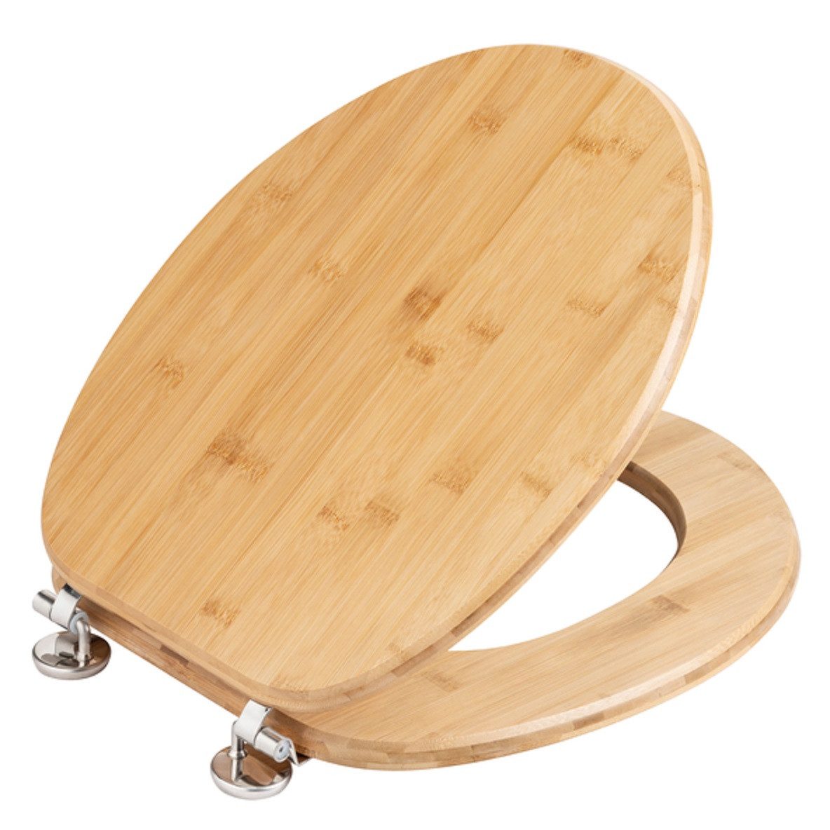 WENKO WC-Sitz Toilettensitz aus FSC-zertifiziertem Bambus WC-Sitz Rostfrei, günstig online kaufen