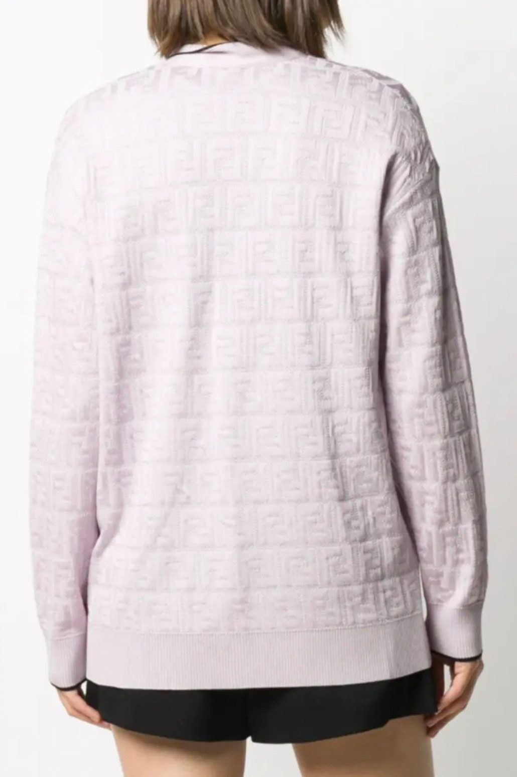 FENDI Strickjacke FF Stickerei Cardigan FF-Monogramm ist als Allover-Motiv