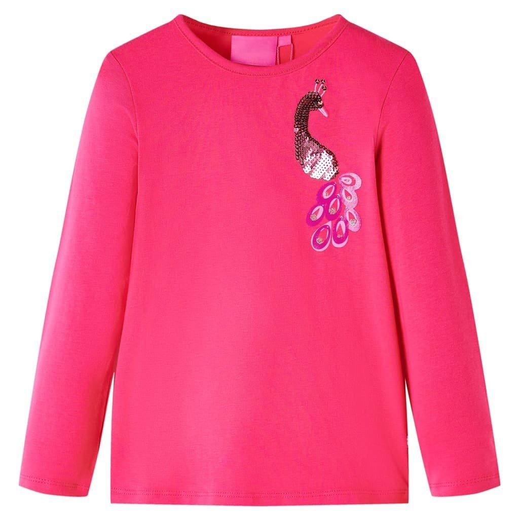 Langarmshirt Kinder-Langarmshirt Knallrosa 128