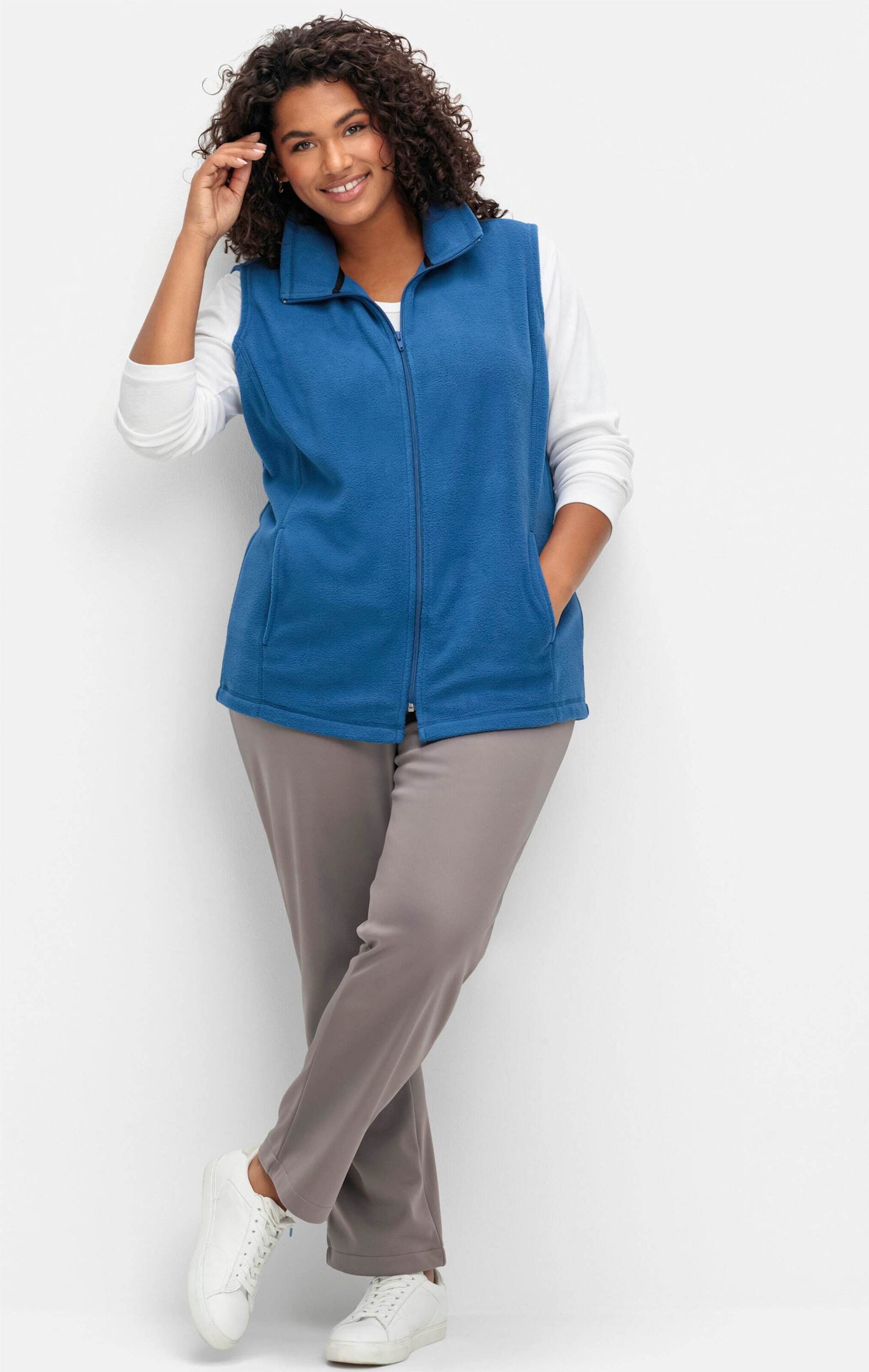 Sieh an! Fleeceweste Fleece-Weste Länge ca. 70 cm