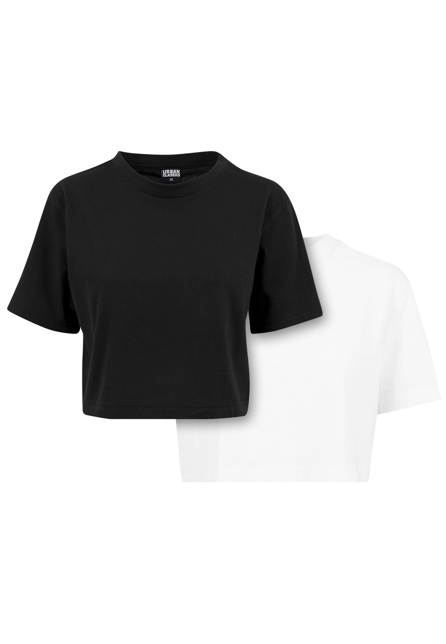 URBAN CLASSICS Strandshirt Damen Ladies Short Oversized Tee 2-Pack (1-tlg) | T-Shirts