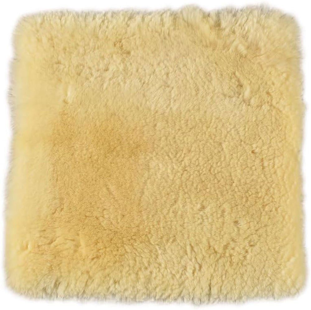 KUHFELL online & NOMAD Stuhlkissen Lammfell Sitzauflage Stuhlkissen Natur 37 x 37 cm Echtes Schaffell