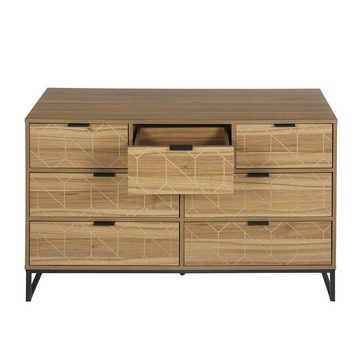 Sweiko Sideboard, Mit 7 Schubladen, Metallgriffen, großem Stauraum