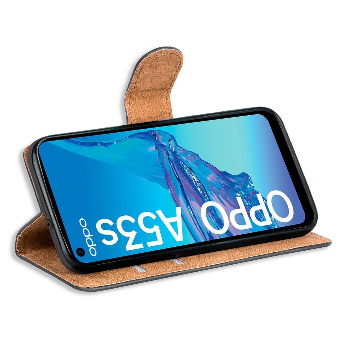 CoolGadget Handyhülle Wallet Klapp Tasche Book Case für Oppo A53 / A53S 6,5 Zoll, Hülle Klapphülle Flip Cover Etui Schutzhülle