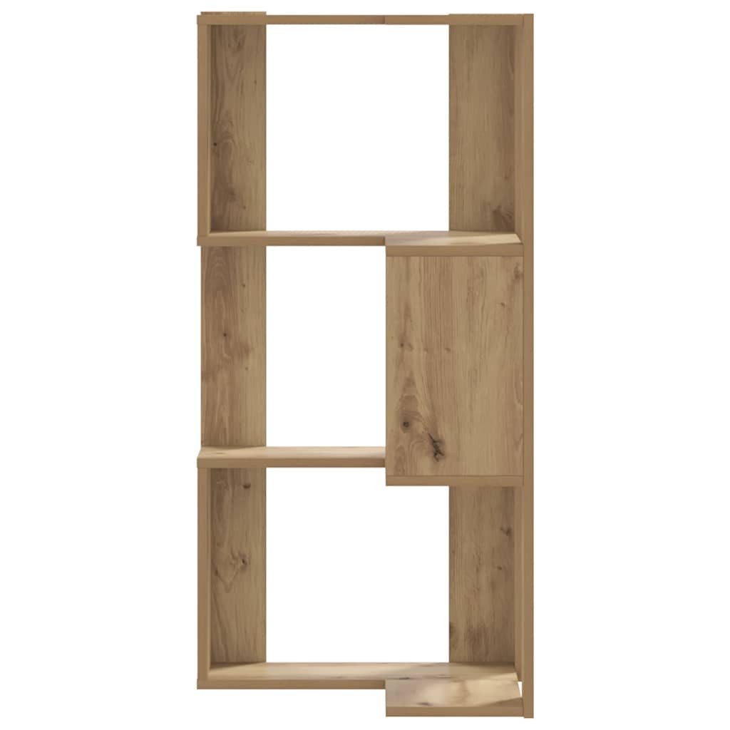vidaXL Bücherregal Eck-Bücherregal 3 Böden Artisan-Eiche 50x50x102cm Holzwerkstoff, 1-tlg. – Bild 5 von 5