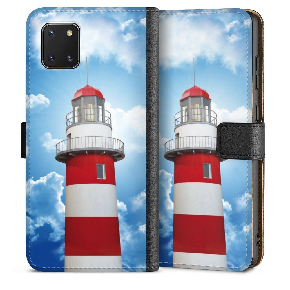 DeinDesign Handyhülle Leuchtturm Wolke Himmel Leuchtturm, Samsung Galaxy Note 10 lite Hülle Flip Case Klapphülle