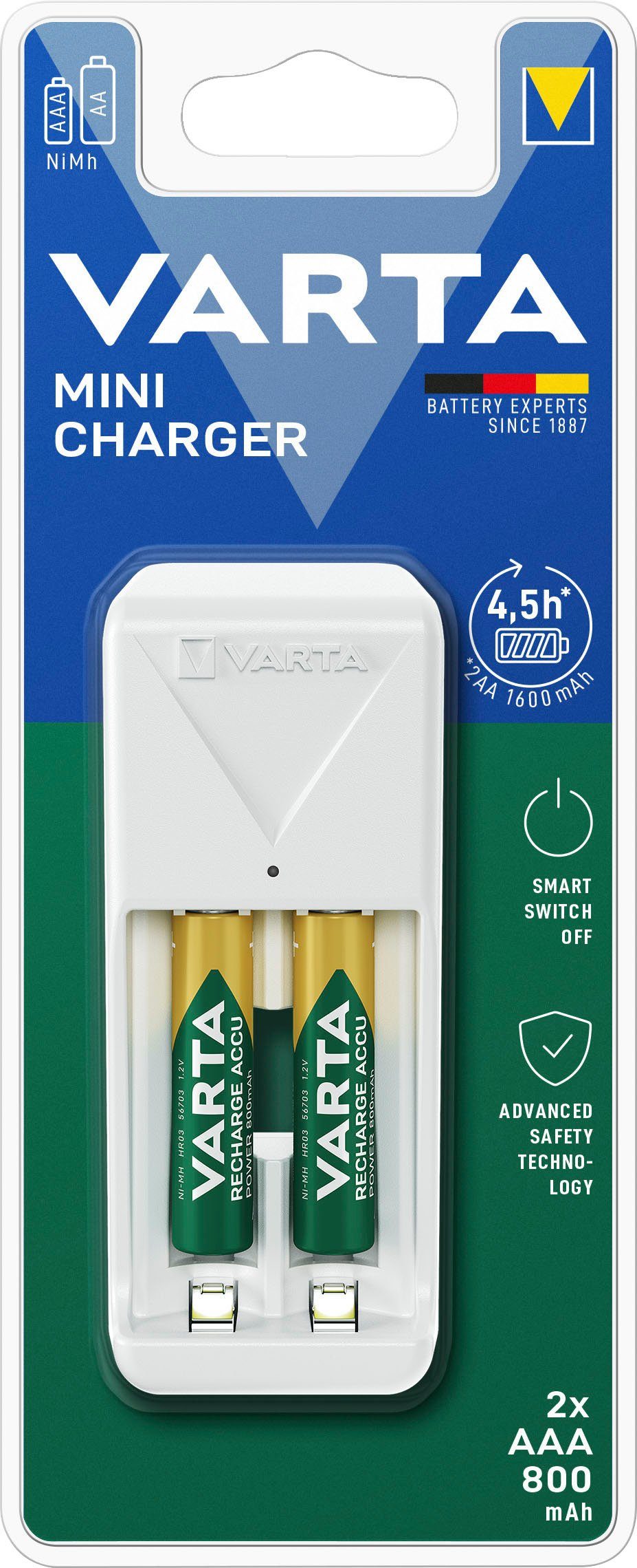 VARTA Mini Charger Batterie-Ladegerät (1-tlg)