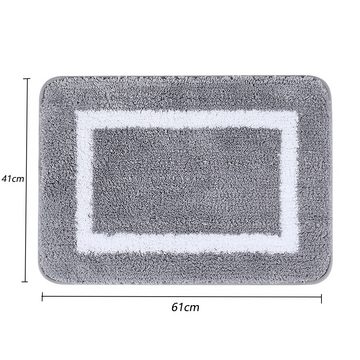 Badematte Badteppich rutschfeste Waschbar, Weichen absorbierende Badematte Juoungle