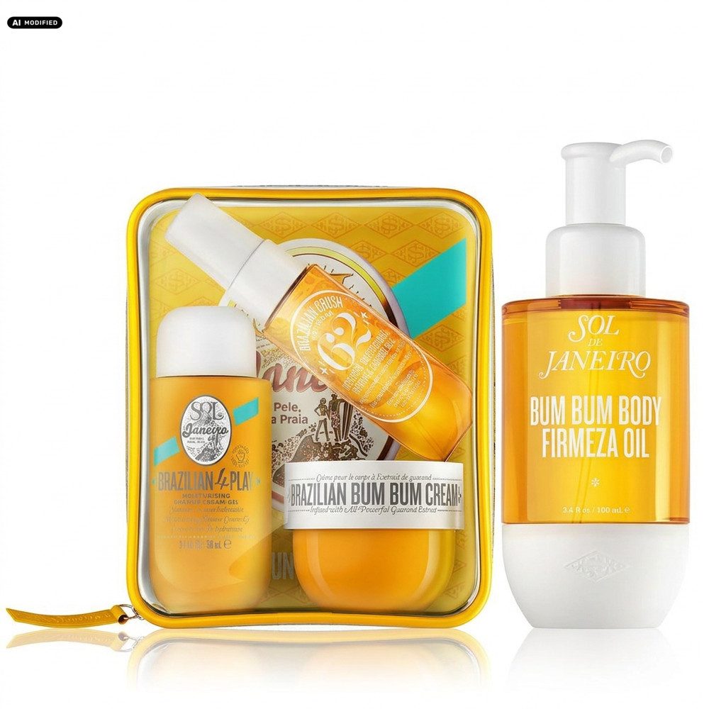 Sol de Janeiro Körperöl Sol de Janeiro Bum Bum Body Oil und Jet Set Pflege Duo, Pflege Duo mit Körperöl und Reise Pflegeset im Bum Bum Duft