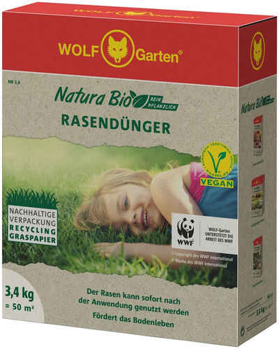 WOLF-Garten Rasendünger »NR 3,4 D/A Natura Bio«, 3,4 kg, für ca. 50 m²