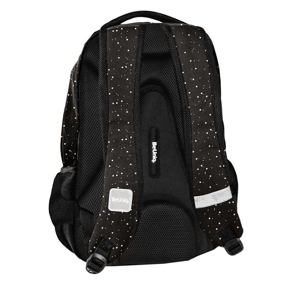 PASO Schulrucksack, Punkte – Schulrucksack Jugendliche – Schwarz