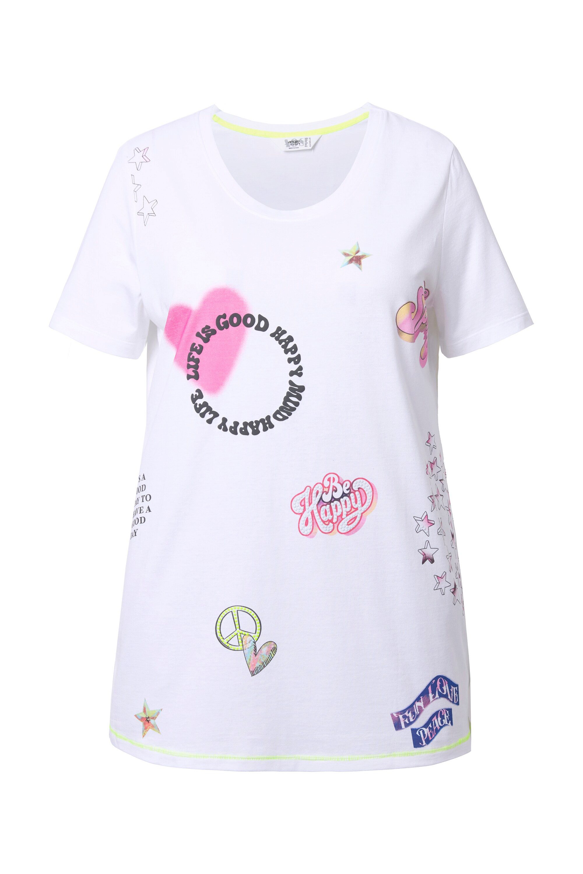 Angel of Style T-Shirt T-Shirt Regular Fit 3D-Motiv Neon-Nähte günstig online kaufen