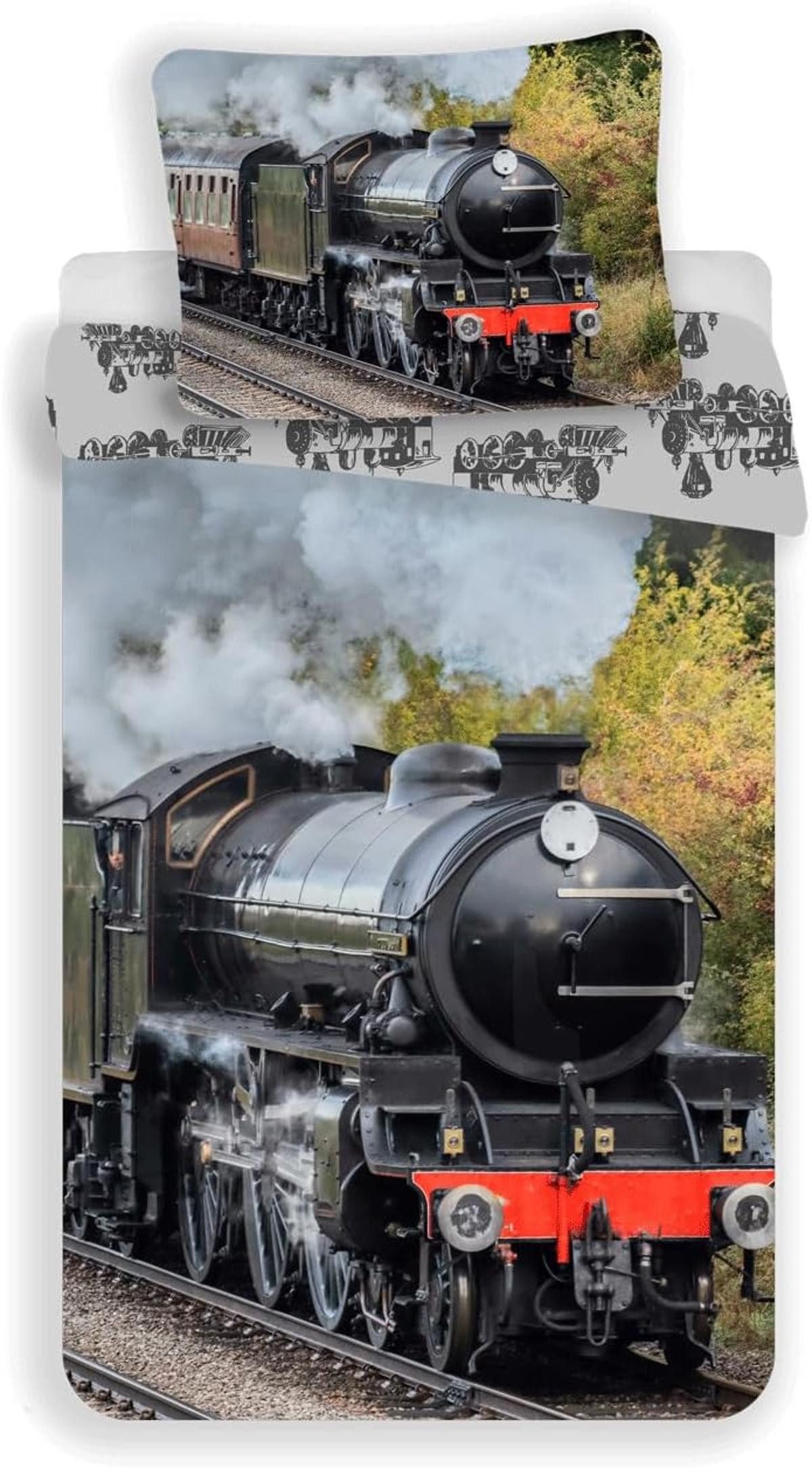 Jerry Fabrics Jugendbettwäsche Jerry Fabrics Lokomotiva Bettwäsche 140 x 20 günstig online kaufen