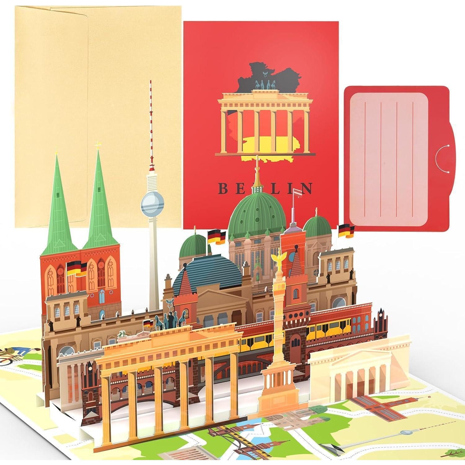 LuxusKollektion Geschenkkarte Reisegutschein Pop Up 3D Geschenkkarte Flitterwochen Urlaub Berlin