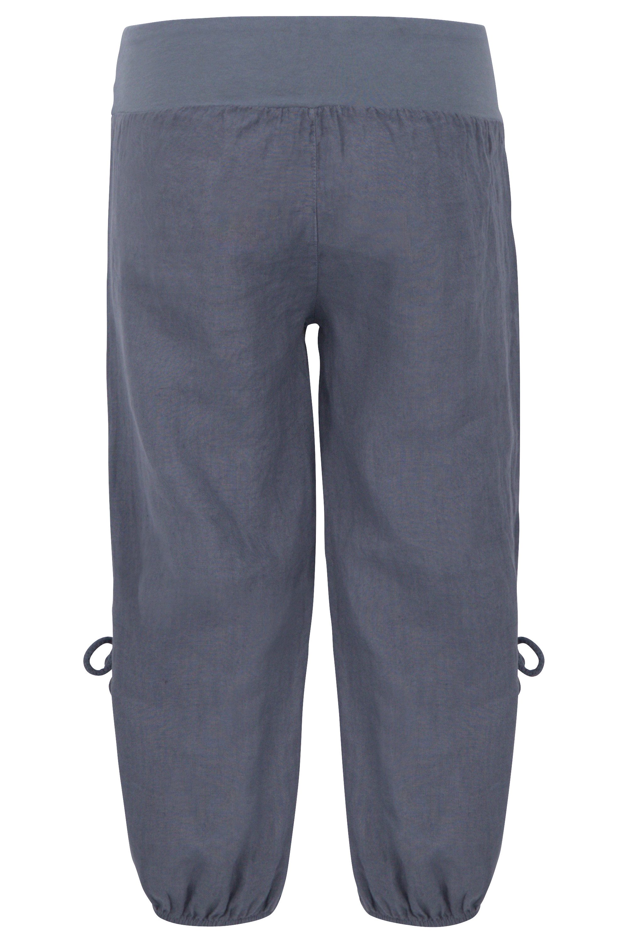 malito more than fashion Caprihose malito Damen Capri Hose aus Leinen, Stoffhose in Unifarben, Freizeit 3/4 Leinenhose