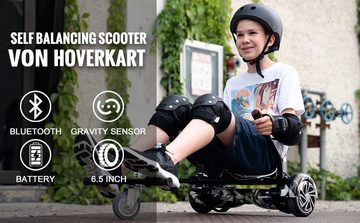 Mega Motion Balance Scooter Kart »MegaMotion 6.5" Hoverboard mit Hoverkart«, 13,00 km/h, Balance scooter mit Kart 36v 15KM max.range mit Bluetooth und LED