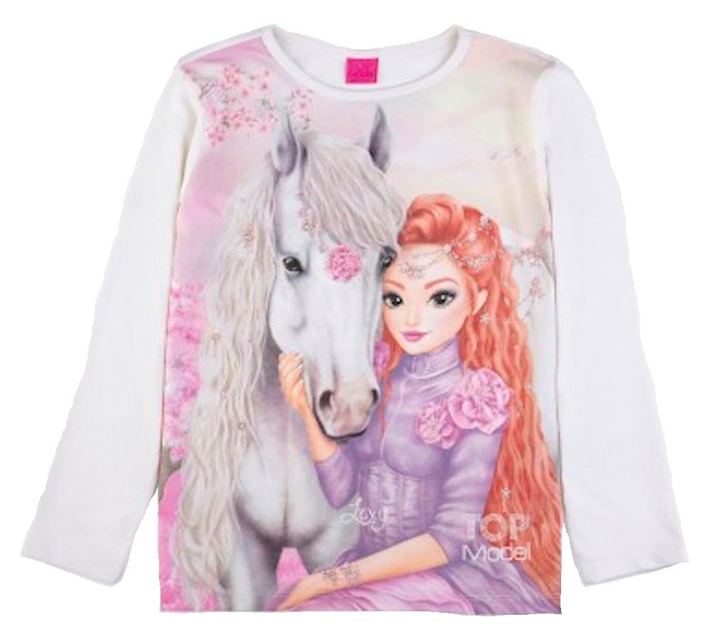 TOPModel Pyjama TOPModel Lexy Pyjama Pferd Schlafanzug lang snow white rosa (2 tlg) – Bild 2 von 3