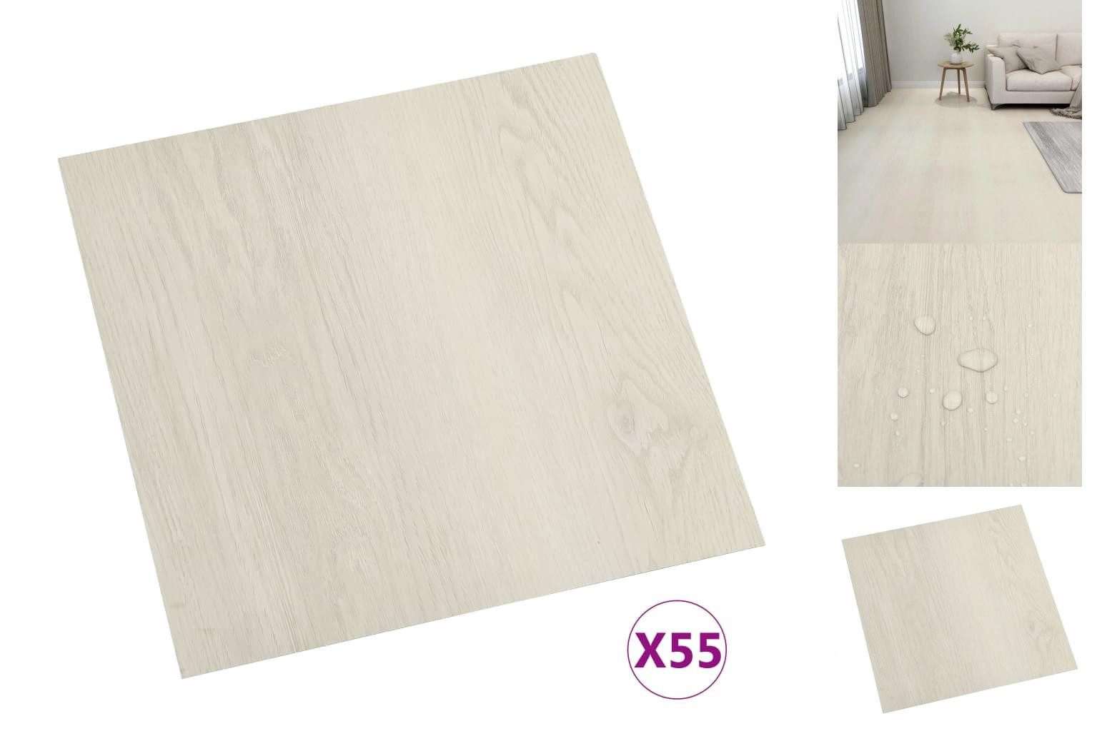 vidaXL Ламинат PVC Ламинатböden Selbstklebend Dielen Bodenbelag Boden Fliesen 55 Stk