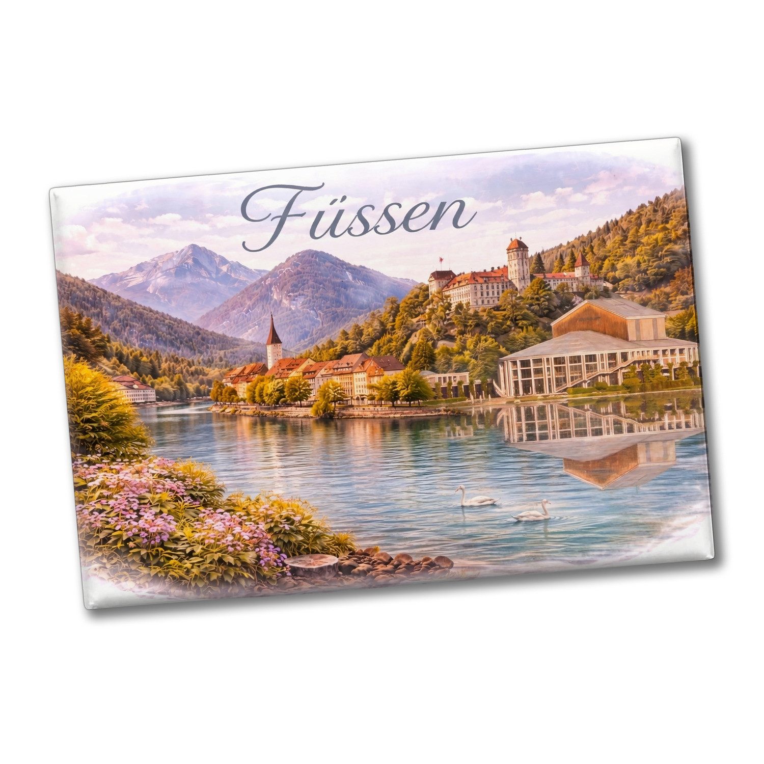 speecheese Magnet Füssen Allgäu Alpen See Souvenir Souvenir Magnet Landschaft