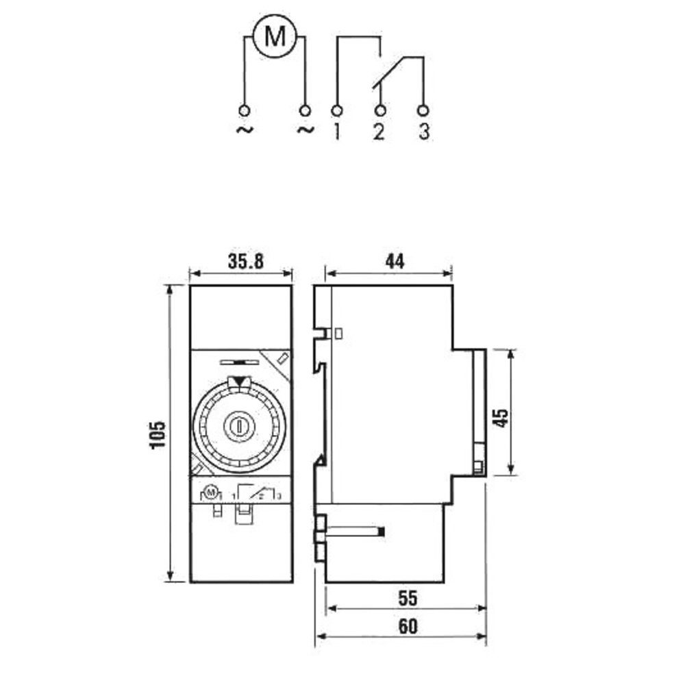 Zeitschaltuhr Finder 12.01.8.230.0000 Zeitschaltuhr für Hutschiene 230 V/AC Tagespr