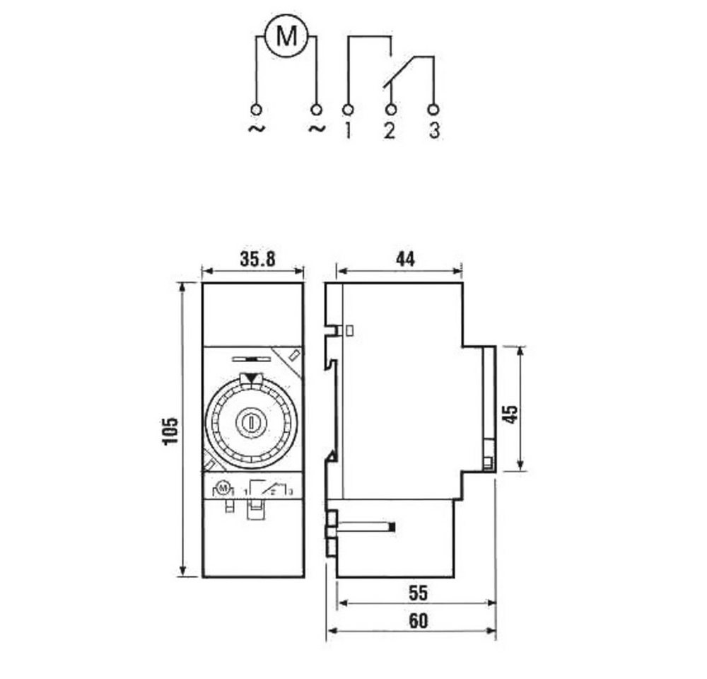 Thumbnail - finder Zeitschaltuhr Finder 12.01.8.230.0000 Zeitschaltuhr für Hutschiene 230 V/AC Tagespr, 12.01.8.230.0000