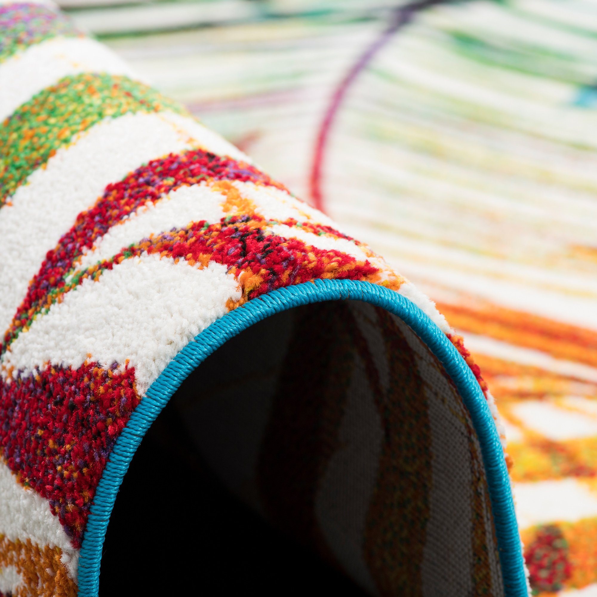 Pergamon Designteppich Designer Teppich Faro Tropical Bunte Zweige, Rechteckig, Höhe: 11 mm
