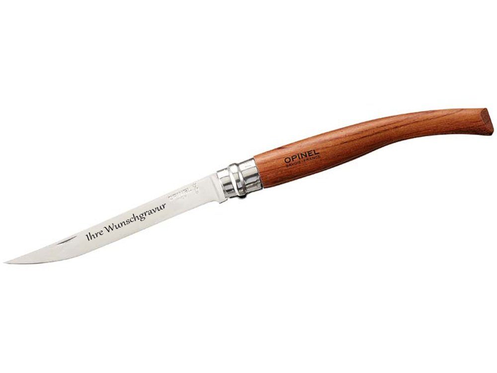 Taschenmesser No 12, Slim-Line, rostfrei, Padouk, mit Namensgravur
