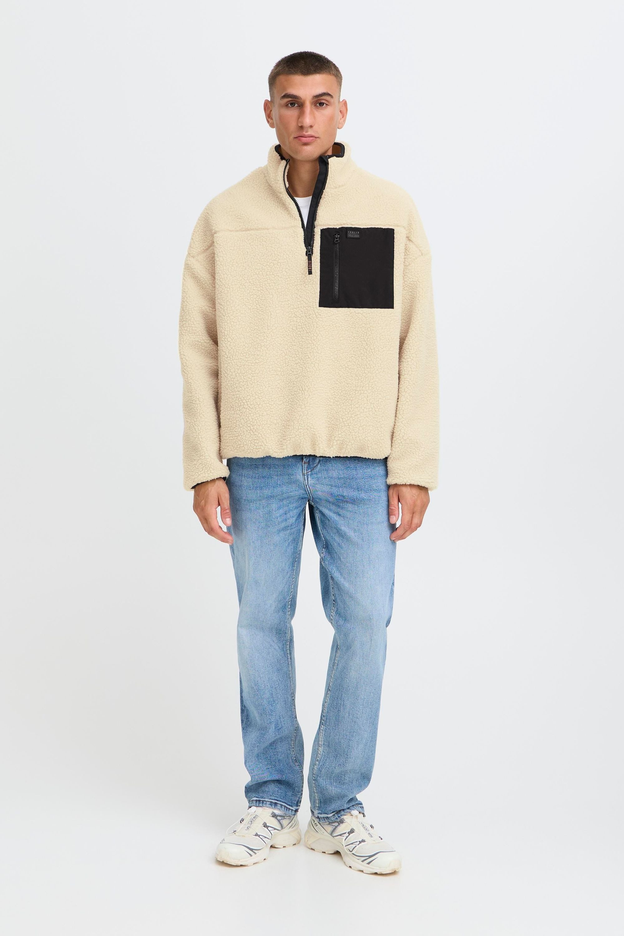 !Solid Plüschjacke SDMcwain Gemütliche Plüschjacke mit Brusttasche