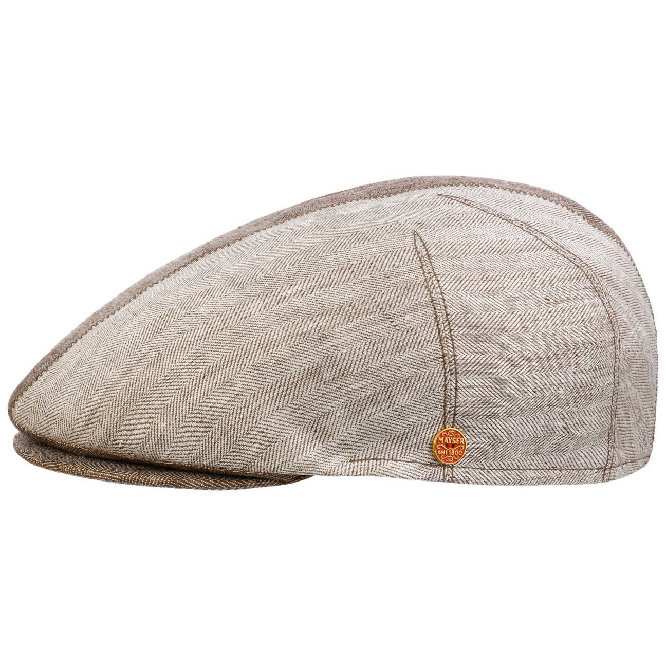 Mayser Flat Cap (1-St) Schirmmütze mit Schirm, Made in the EU braun