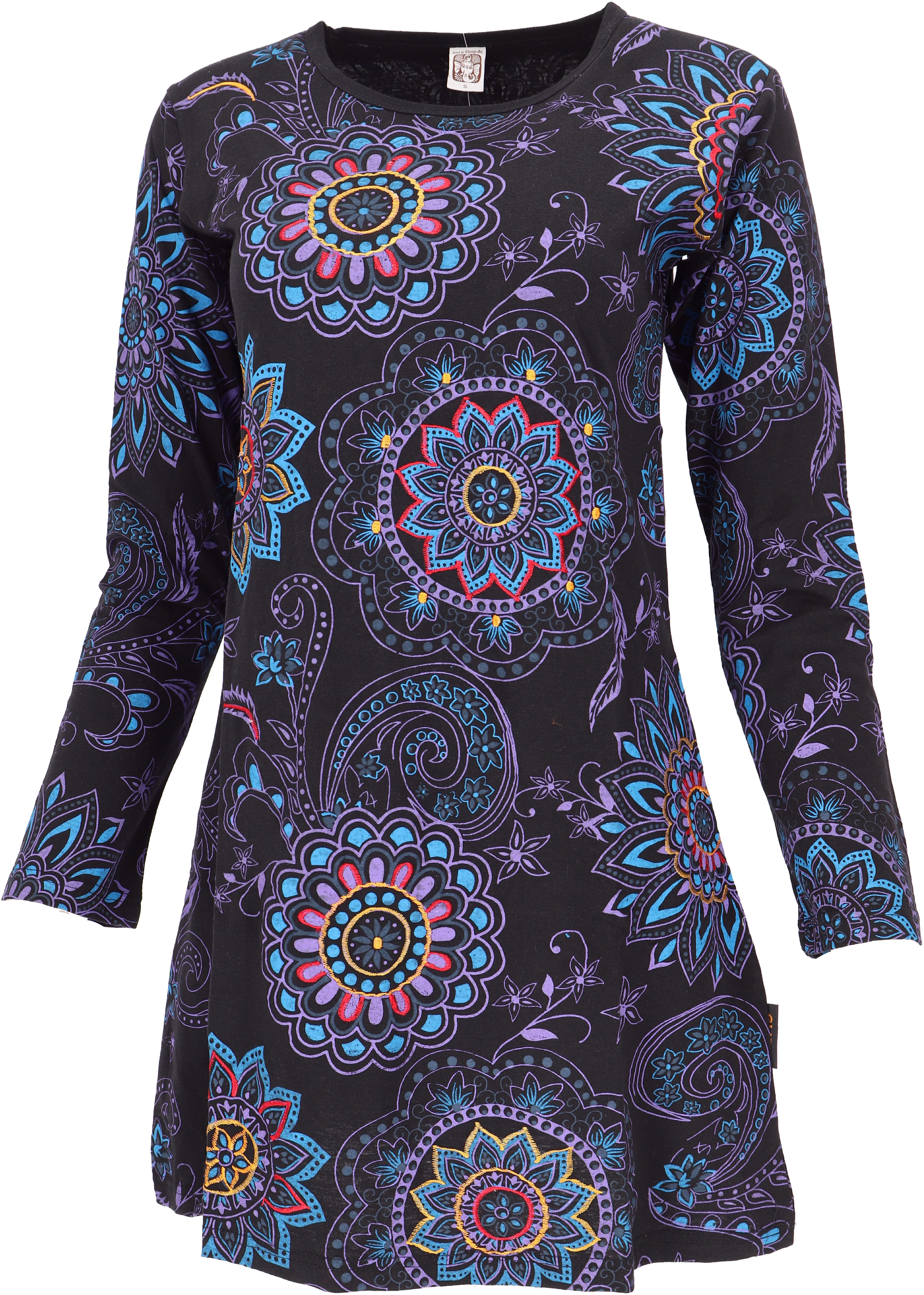 Guru-Shop Midikleid Besticktes Boho chic Minikleid, Tunika mit.. alternativ günstig online kaufen