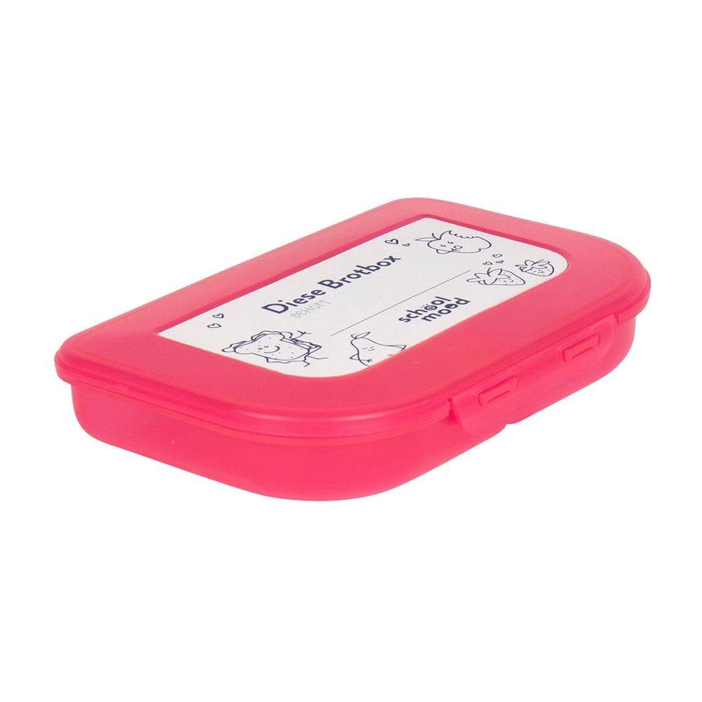 SCHOOL-MOOD® Lunchbox Brotdose Pink, Frühstücksbox, Brotbox, Butterbrotbox, Lunchbox für Kinder