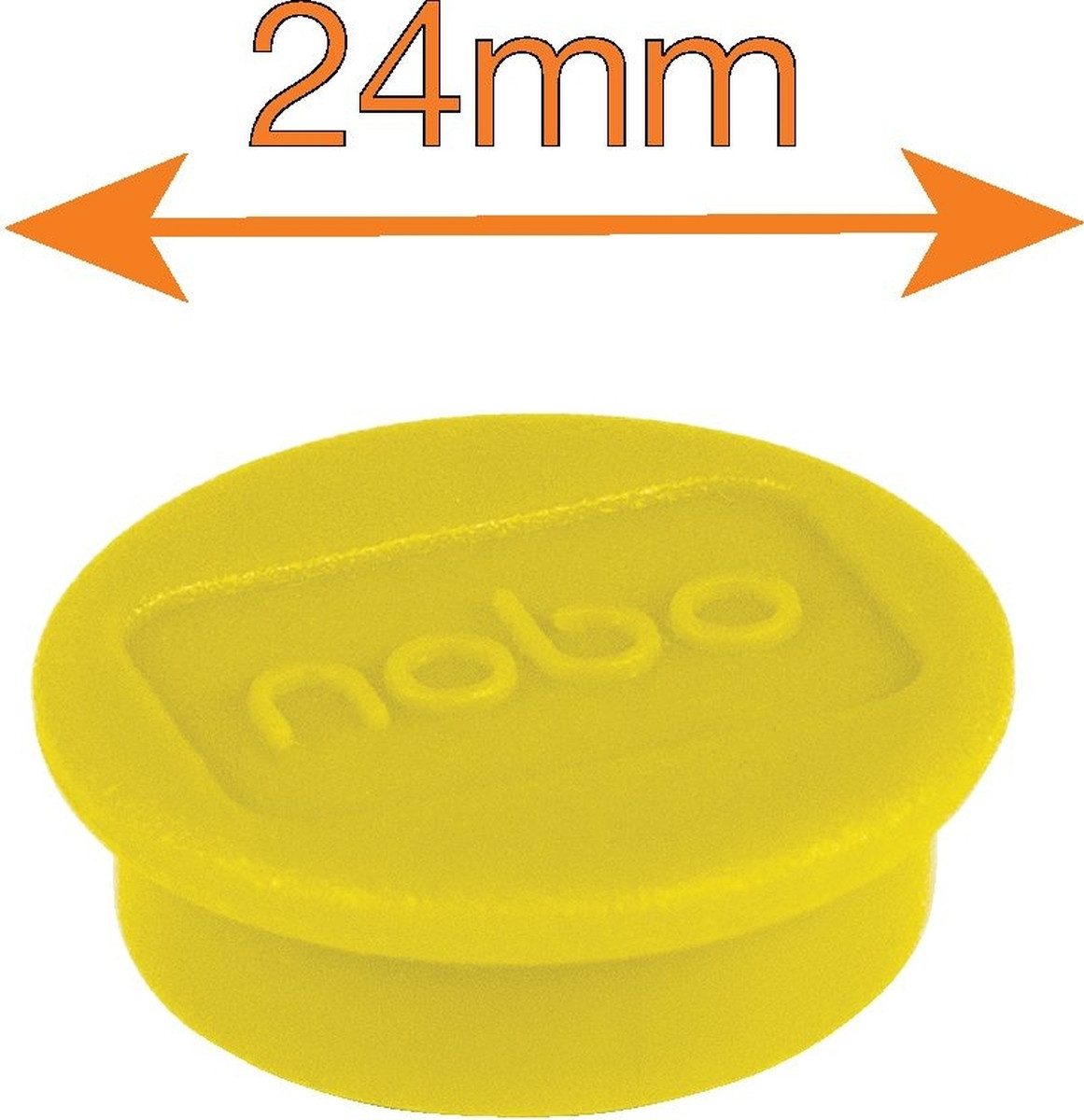 Magnet Magnet rund 24mm VE=10 Stück gelb.