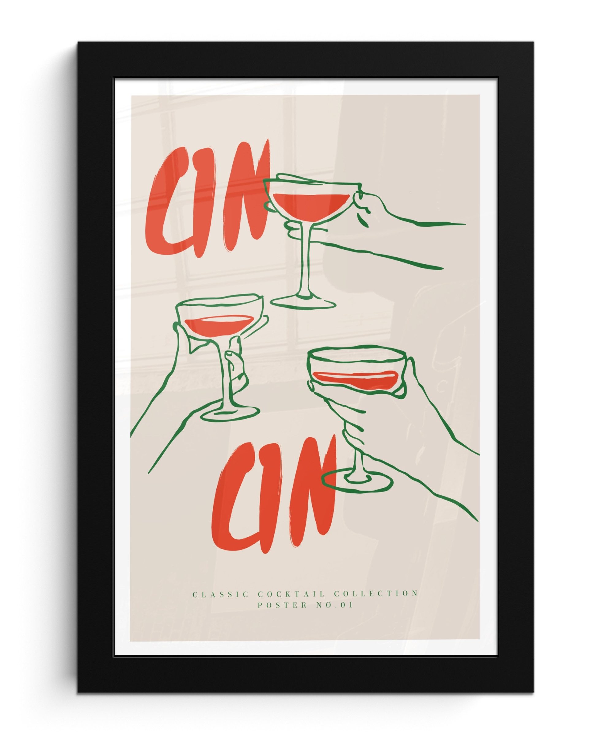 MuchoWow Poster Cocktailgläser - Cin Cin günstig online kaufen