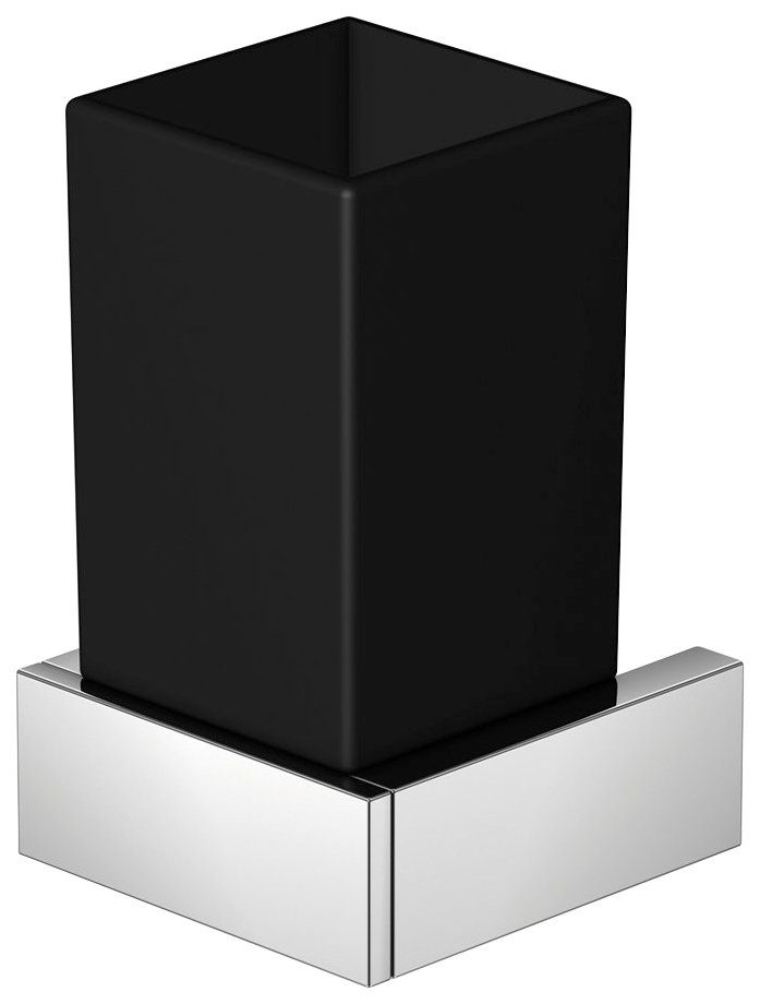 Steinberg Zahnbürstenhalter »460«, Glashalter mit Glas, schwarz chrom-Otto