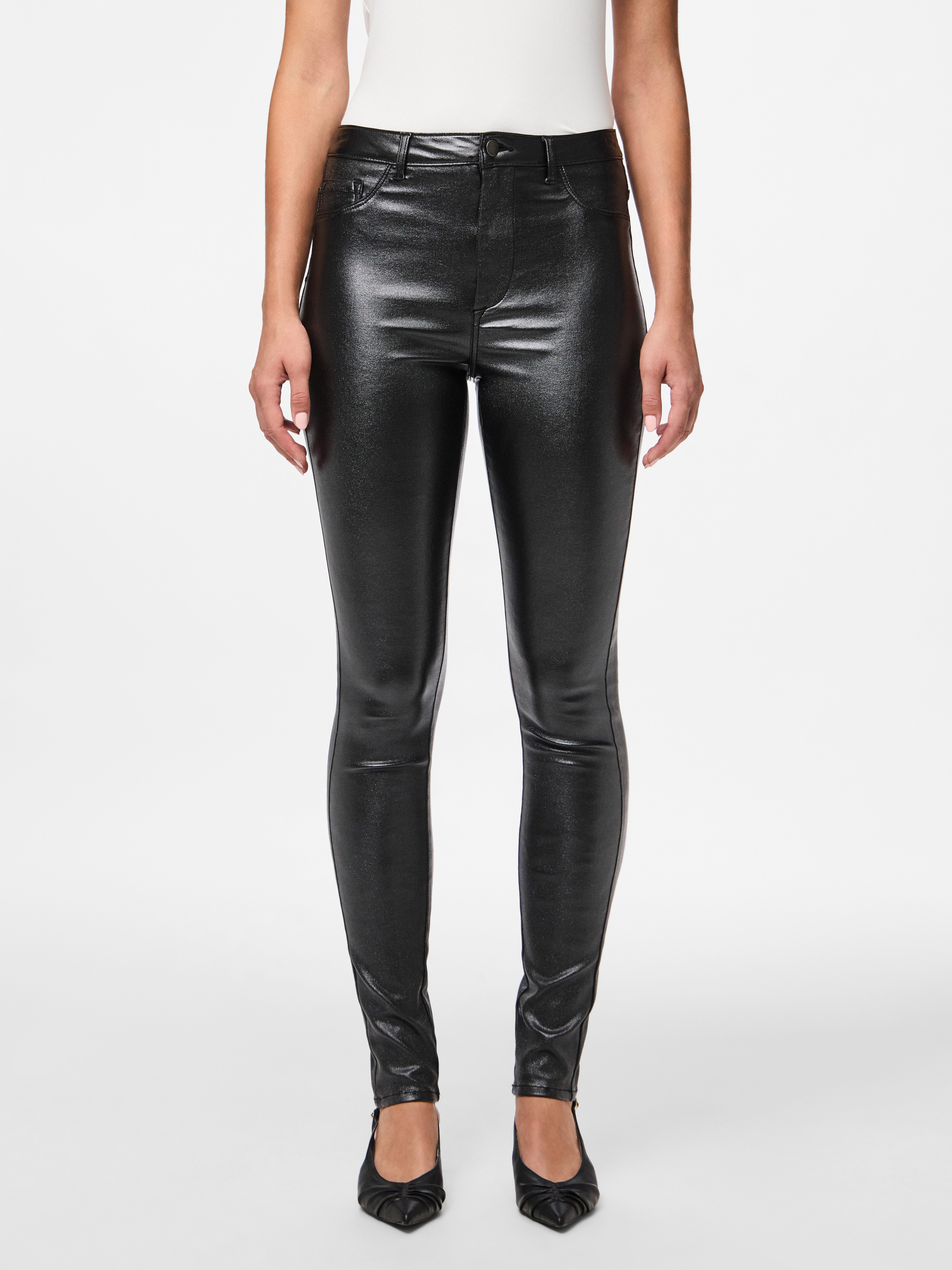 pieces Jeggings PCHIGHSKIN WEAR GLITTER JEGGINGS NOOS BC mit Glitzer-Effekt günstig online kaufen