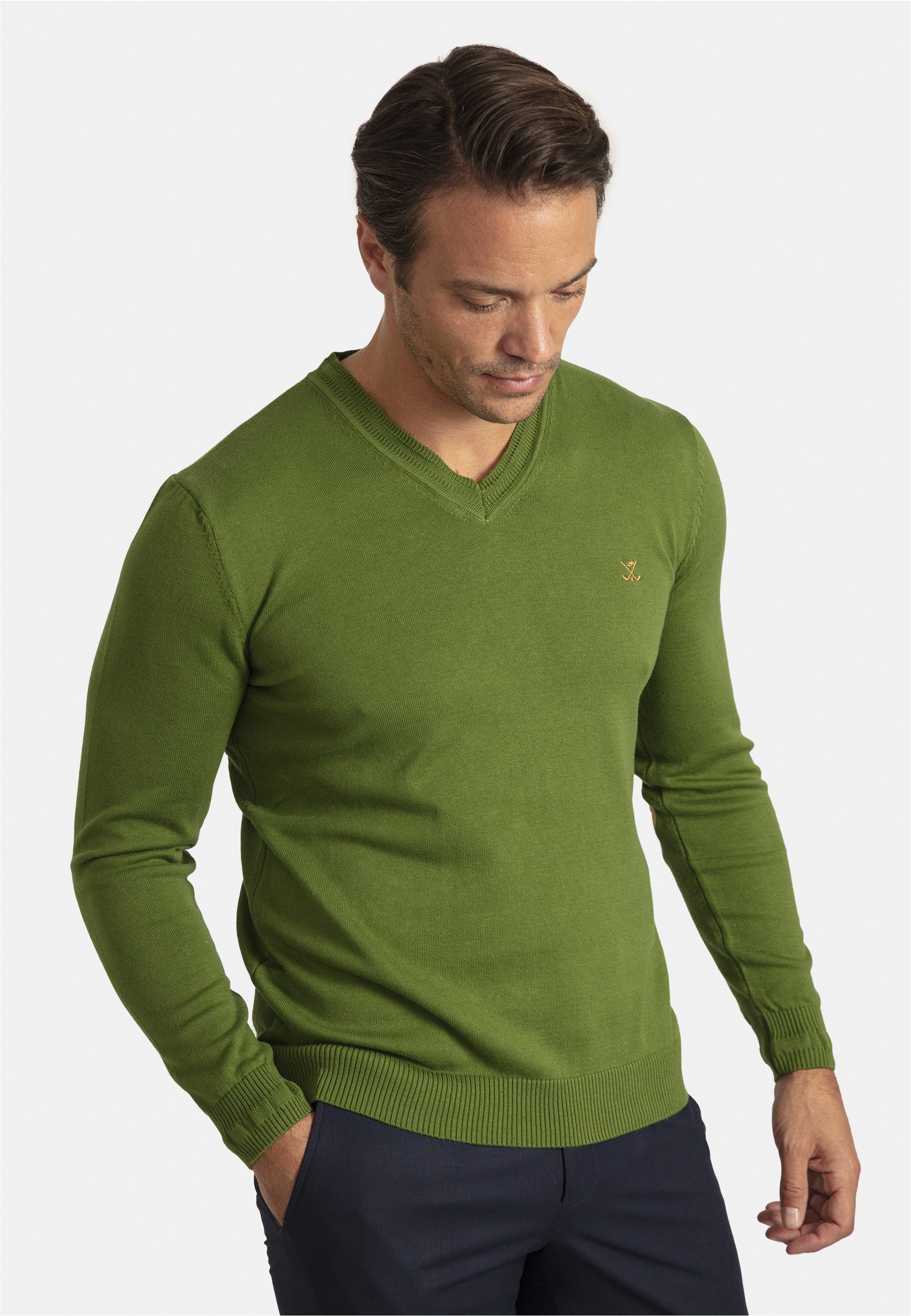 SIR RAYMOND TAILOR Strickpullover Los Angeles (1-tlg) mit klassischem V-Ausschnitt