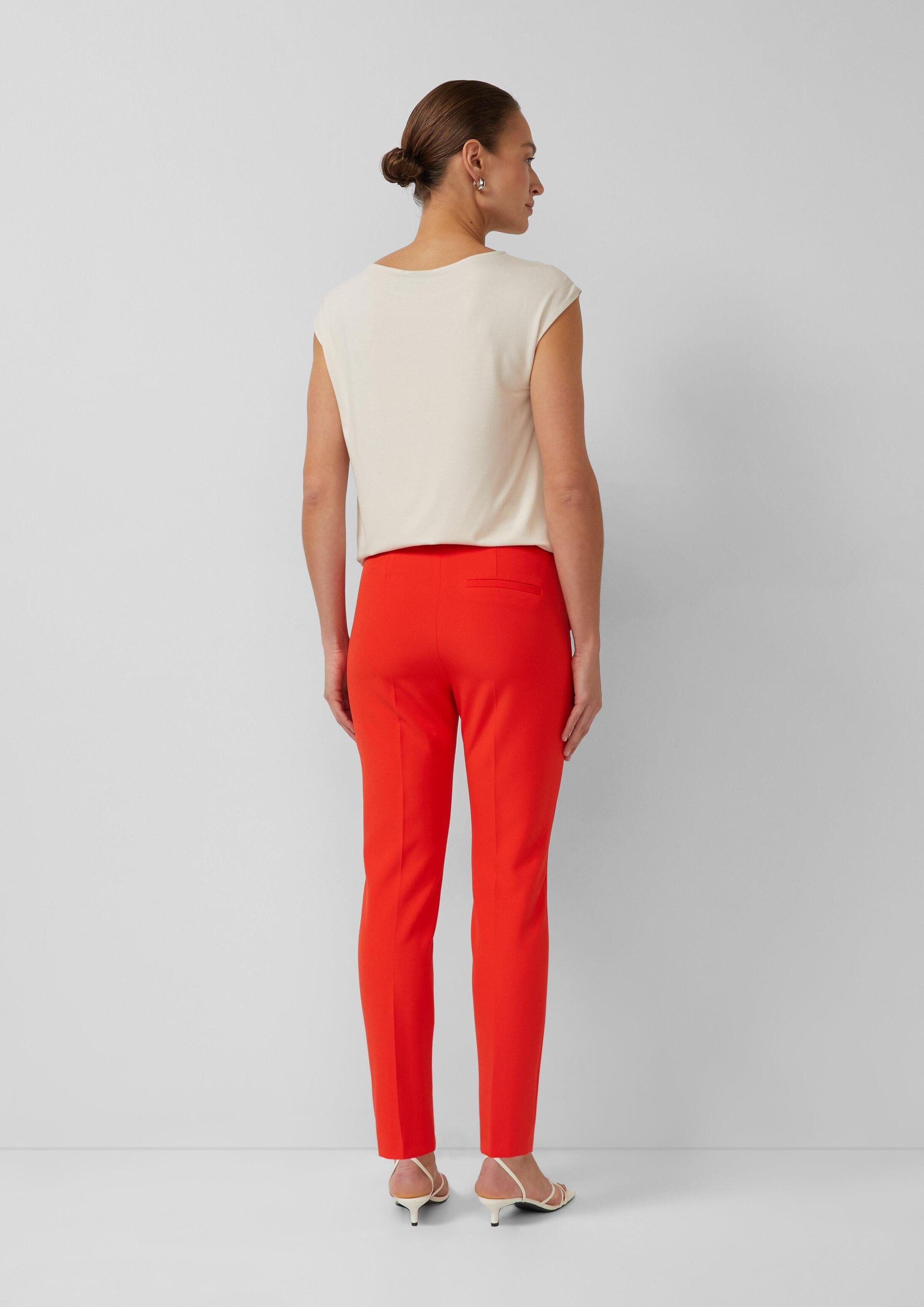 s.Oliver 7/8-Hose Hose Elegante Slim-Fit-Hose mit Tapered Leg und hohem Bund