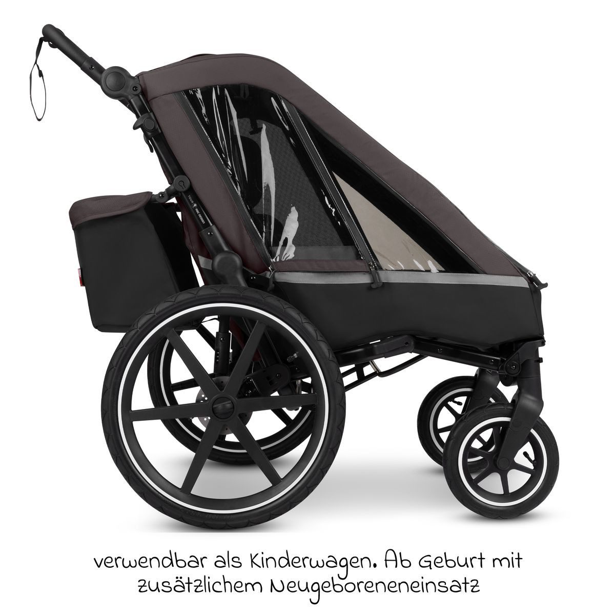 ABC Design Fahrradkinderanhänger Tour 2 - Falcon, 3in1 Fahrrad Anhänger, Kinderwagen & Jogger für 2 Kinder bis 49 kg