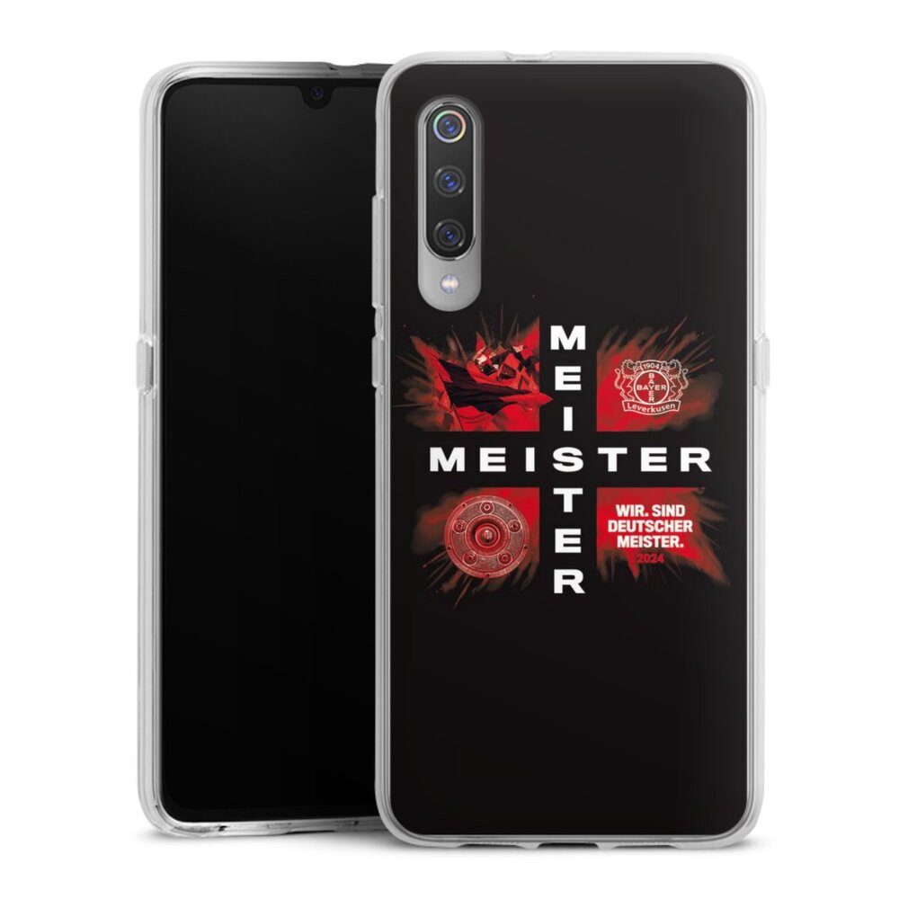 DeinDesign Handyhülle Bayer 04 Leverkusen Meister Offizielles Lizenzprodukt, Xiaomi Mi 9 Silikon Hülle Bumper Case Handy Schutzhülle