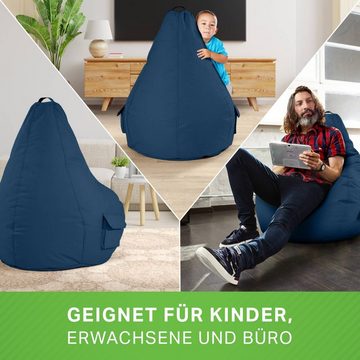 Green Bean Sitzsack Cozy (Sitzsack mit Rückenlehne 80x70x90cm - Gaming Chair mit 230L Füllung, Kuschelig Weich Waschbar), Bean Bag Bodenkissen Lounge Sitzhocker Relax-Sessel Gamer Gamingstuhl