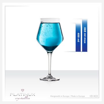 PLATINUX Bierglas Biergläser, Crystalline Glas, Edel 400ml (max. 460ml) Biertulpen Set 6-Teilig