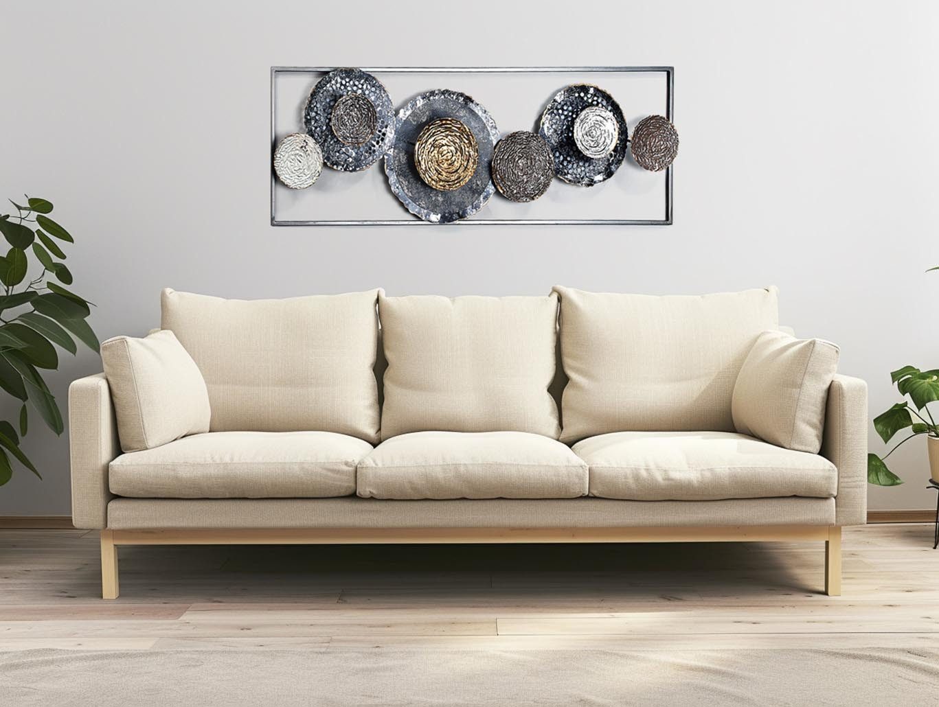 Kobolo Wandbild Metallbild 3D BLOSSOM in anthrazit und silber, verschiedene günstig online kaufen